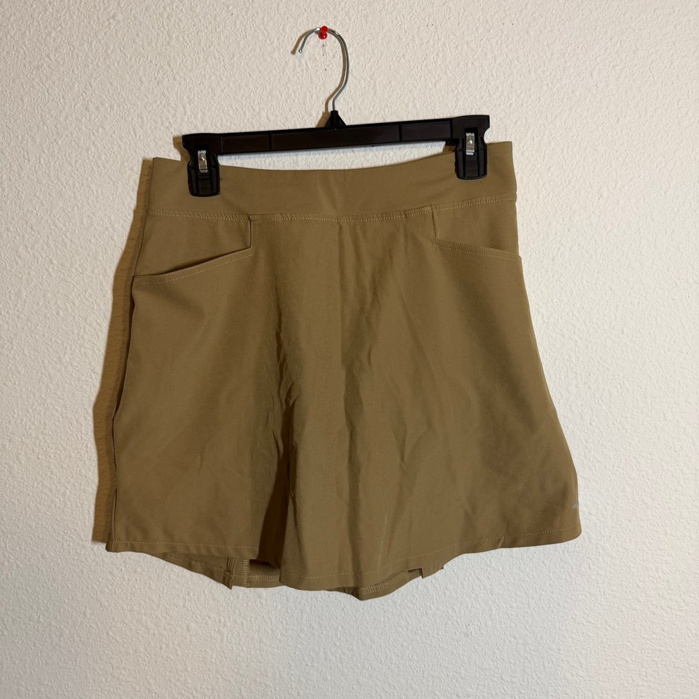BCG Club Sports Womens Athletic Skort Tan Khaki Golf Tennis Skirt Size Small